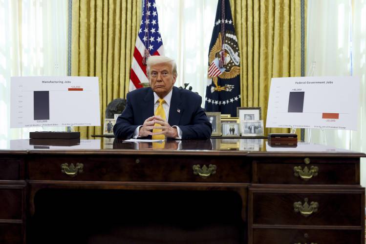 President Donald Trump delivers remarks in the Oval Office of the White House in Washington, Friday, March 7, 2025. President Donald Trump delivers remarks in the Oval Office of the White House in Washington, Friday, March 7, 2025.