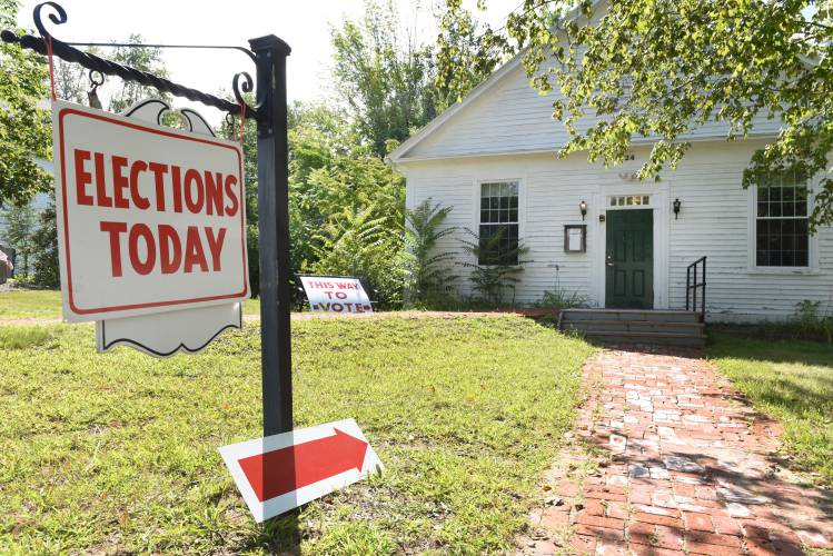 Voting in New Salem is held at the Town Hall Annex at 24 South Main St. Polls will be open on Monday, May 5, from noon to 8 p.m. Voting in New Salem is held at the Town Hall Annex at 24 South Main St. Polls will be open on Monday, May 5, from noon to 8 p.m.