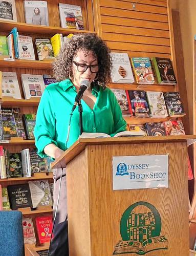 Author Essie Chambers speaks about her debut novel “Swift River” at Odyssey Bookshop in South Hadley. Author Essie Chambers speaks about her debut novel “Swift River” at Odyssey Bookshop in South Hadley.