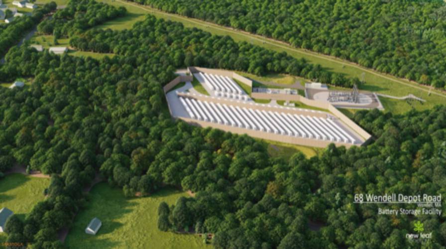 The Wendell citizens group that formed in 2023 in opposition to a since-withdrawn proposal for a 105-megawatt battery storage facility, a rendering of which is pictured, plans to present siting suitability findings to state policymakers in Holyoke on May 5. The Wendell citizens group that formed in 2023 in opposition to a since-withdrawn proposal for a 105-megawatt battery storage facility, a rendering of which is pictured, plans to present siting suitability findings to state policymakers in Holyoke on May 5.