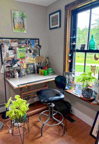 New Salem artist Donna Eaton’s studio. 