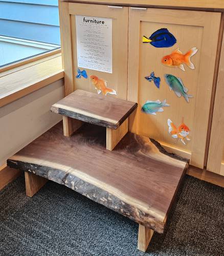 Erving Public Library will host an artist’s reception for fine furniture made by Massachusetts College of Liberal Arts students, instructed by Mitch Ryerson, on Sunday, Oct. 6, at 11 a.m.