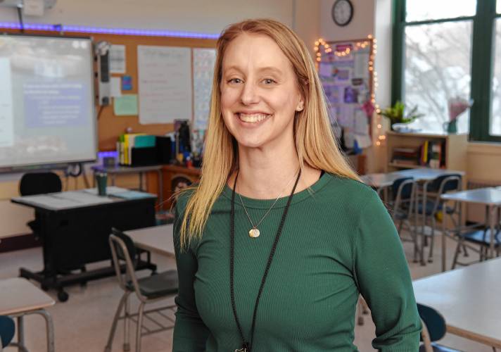 Greenfield Middle School seventh grade math teacher Jessica Carriveau has received the Pioneer Valley Excellence in Teaching Award, also known as the Grinspoon award. Greenfield Middle School seventh grade math teacher Jessica Carriveau has received the Pioneer Valley Excellence in Teaching Award, also known as the Grinspoon award.