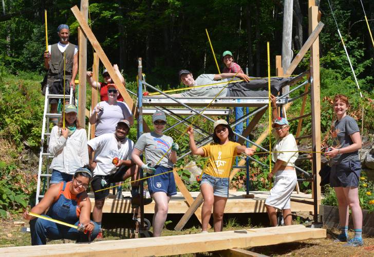 Ricky Baruch, pictured top left, conducts workshops like “Building Skills: Life Tools” at the Seeds of Solidarity Farm and Education Center in Orange. Baruch and his partner, Deb Habib, will host a number of workshops this year, some back by popular demand.