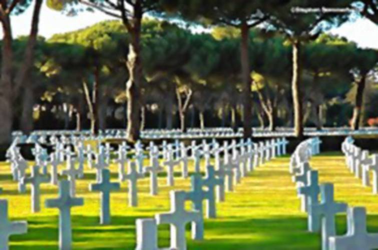 The Sciliy-Rome American Cemetery and Memorial in Nettuno, Italy.