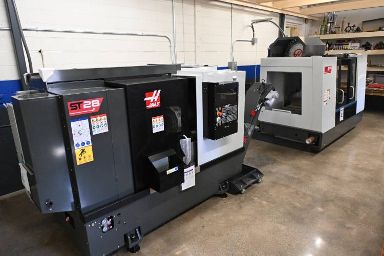 A computer numerical control lathe and mill that will be used in manufacturing hydraulic steering components for Radial Dynamics in Greenfield.