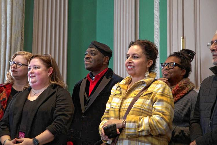 Massachusetts-based poets watch on Feb. 3 as Gov. Maura Healey signs an executive order creating a position of poet laureate in Massachusetts. Massachusetts-based poets watch on Feb. 3 as Gov. Maura Healey signs an executive order creating a position of poet laureate in Massachusetts.