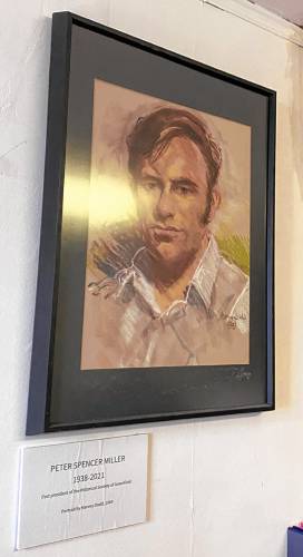 The newly organized Research Room at the Historical Society of Greenfield has been named in honor of late historian Peter Miller. The room includes a portrait of Miller that was painted by Harvey Dodd in 1969 when Miller was in his 30s.