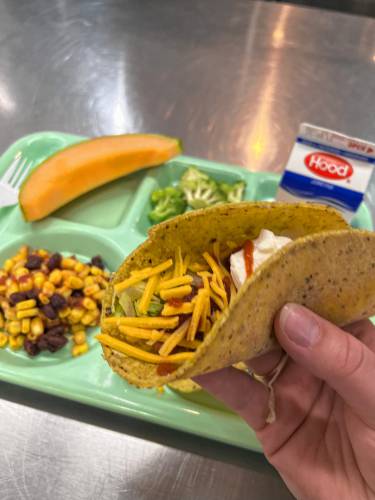 A Mi Tierra tortilla served with lunch in Greenfield schools.