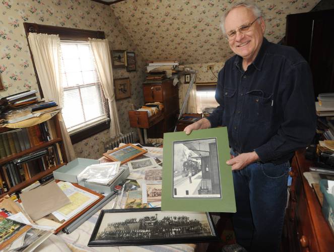 Peter Miller of Greenfield stands amid a fraction of his voluminous historical collection. Miller died in January 2021 at the age of 82.