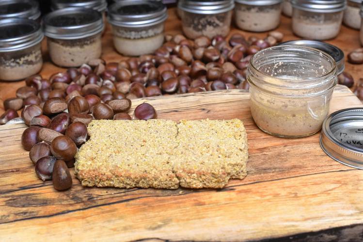 Forest Kitchen Chestnut Flatbread. Kyra Kristof noted that the bread recipe can be made as is, or can be fermented. She prefers the latter method.