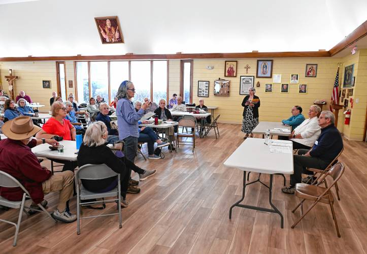 At the South County Senior Center on Friday, residents got to hear from some candidates in a question-and answer-session with Fred Baron from Whately and Carolyn Shores Ness and Blake Gilmore from Deerfield. 