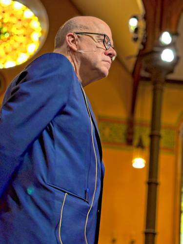 U.S. Rep. Jim McGovern took Saturday morning to have coffee with his constituents, many of whom berated his party for failing to effectively combat the Trump administration. Some 500 people from throughout the region attended the event at First Churches in Northampton.
