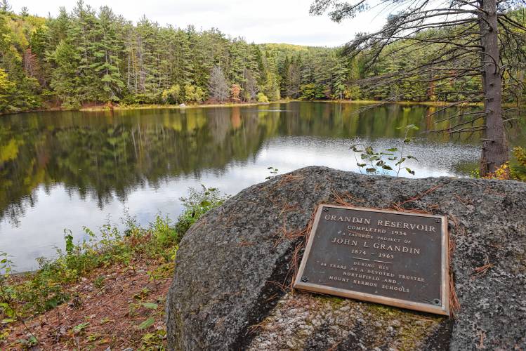 The Grandin Reservoir, located behind and up the mountain from the Thomas Aquinas College campus, provides water to the campus and Northfield village.
