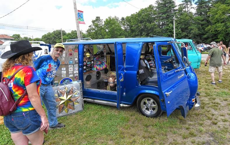 Bruce Beals’ 1967 Econoline van at the National Truck-In  event at the Franklin County Fairgrounds in Greenfield on Friday.