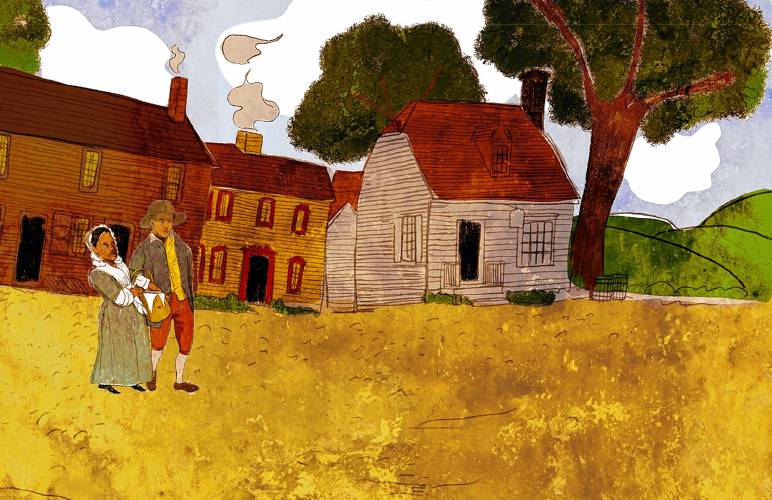 Preliminary sketches by artist David Cooper for Pocumtuck Valley Memorial Association’s upcoming website focused on the life of Lucy Terry Prince, which is funded in part by a $300,000 National Endowment for the Humanities production grant.
