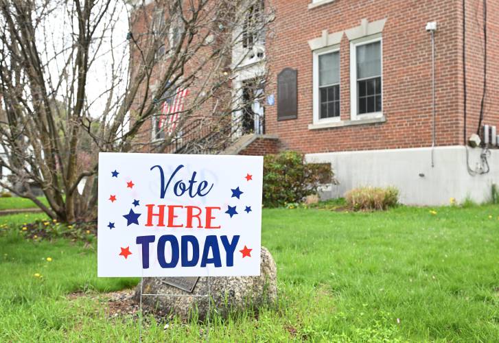 Voting at Northfield Town Hall. 