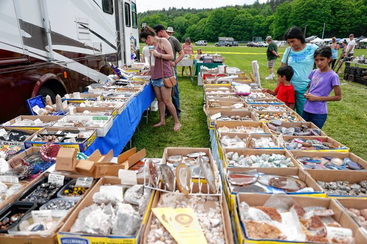 Attendees of the 2018 Bernardston Gas Engine Show, Flea Market and Craft Fair peruse items for sale. The 49th annual event returns this weekend.