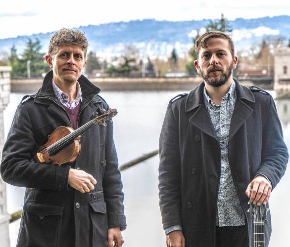 Violinist Tim Kliphuis, from the Netherlands, and guitarist Jimmy Grant, from California, return to the Watemelon Wednesday series next Wednesday, March 5, at the Whately Town Hall at 7 p.m.