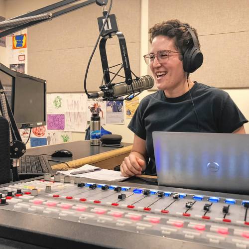 “I’ve always loved connecting people,” says DJ Bucky Downtown, the host of “Queer Yenta Radio Hour,” which broadcasts from UMass Amherst. “And if I find out that two friends have a crush on each other, I’m always like, ‘How can I meddle? How can I get them to talk to each other?’ ”
