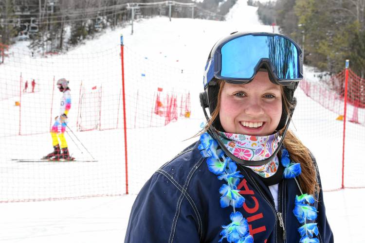 Mohawk Trail’s Addie Loomis at the PVIAC Individual Championships at Berkshire East on Tuesday.