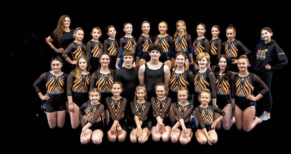 A team photo of Franklin County’s YMCA Tumbling Tigers. The Tigers are competing in Nationals in Pennsylvania this week.
