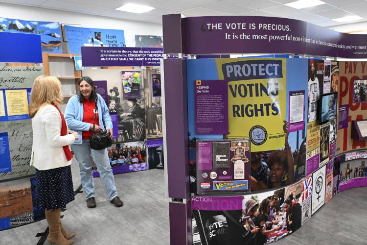 Smithsonian’s Museum on Main Street program works to bring exhibits such as “Voices and Votes” to rural communities across the nation with the funding support of local cultural organizations. Mohawk Trail Regional School was awarded a $10,000 grant from Mass Humanities, which allowed them to host the exhibit and corresponding events.