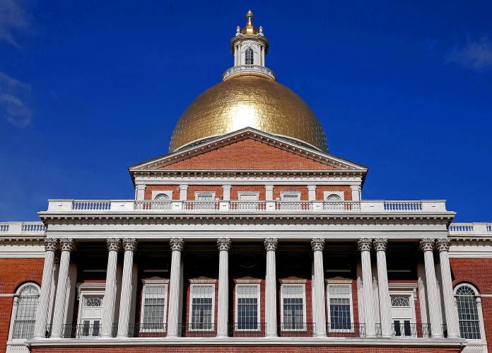 The Massachusetts State House in Boston. The Massachusetts State House in Boston.