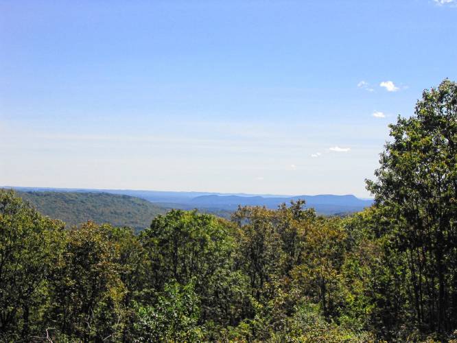 An early fall view from Briar Hill and Clary Hill in Williamsburg.