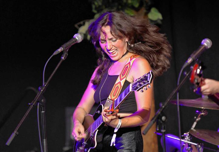 Kalliope Jones plays in the Round House on Saturday at the Green River Festival at the Franklin County Fairgrounds.