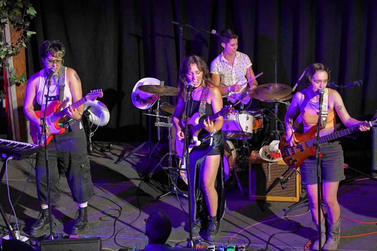 Kalliope Jones plays in the Round House on Saturday at the Green River Festival at the Franklin County Fairgrounds.