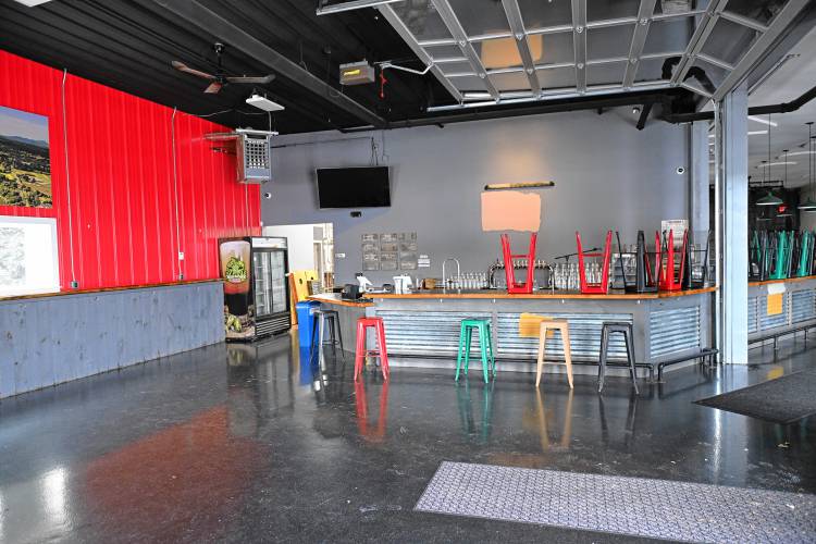 The tasting room in the former Hitchcock Brewing Co. space on South Street in Bernardston. 
