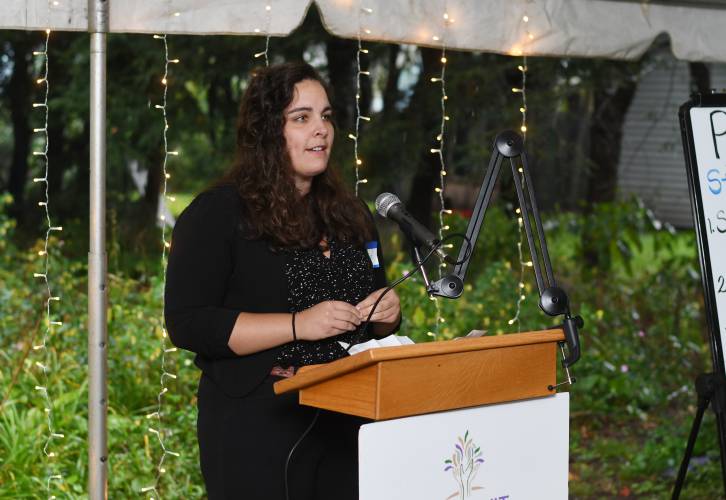 NELCWIT Executive Director Amanda Sanderson, pictured at an event in 2023, says the annual “Power to Persevere” fundraiser, set for May 8, is held to “honor and uplift the extraordinary resilience of survivors of domestic and sexual violence — and the dedicated advocates who work beside them in building lives of safety, healing and empowerment.” NELCWIT Executive Director Amanda Sanderson, pictured at an event in 2023, says the annual “Power to Persevere” fundraiser, set for May 8, is held to “honor and uplift the extraordinary resilience of survivors of domestic and sexual violence — and the dedicated advocates who work beside them in building lives of safety, healing and empowerment.”