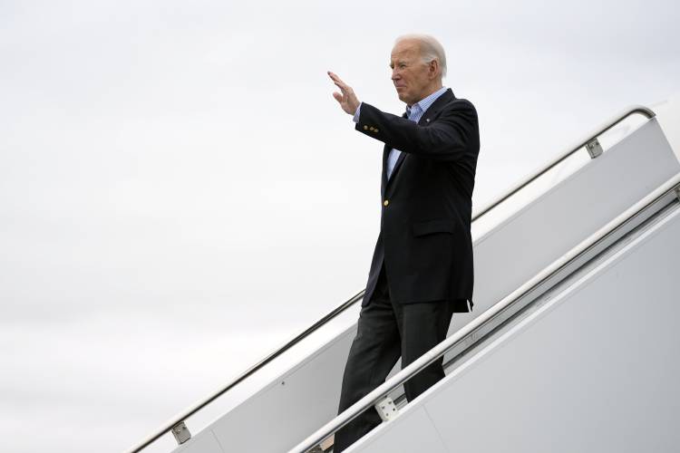 President Joe Biden arrives at Brownsville South Padre Island International Airport for a trip to visit the southern border, Thursday, Feb. 29, 2024, in Brownsville, Texas. President Joe Biden arrives at Brownsville South Padre Island International Airport for a trip to visit the southern border, Thursday, Feb. 29, 2024, in Brownsville, Texas.