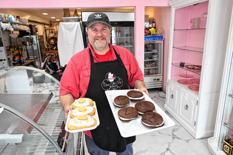 Michael Bates, who co-owns Over The Top Bakery in Orange with his wife, Fran. 