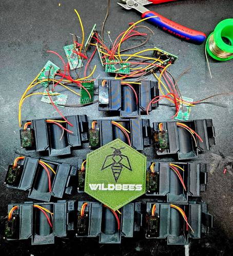 Custom-designed and built drop systems to be mounted on consumer quadcopters. Luke Henrici is using 3D printers at his Ashfield home to make equipment to send to Ukraine to help in the war against Russia.