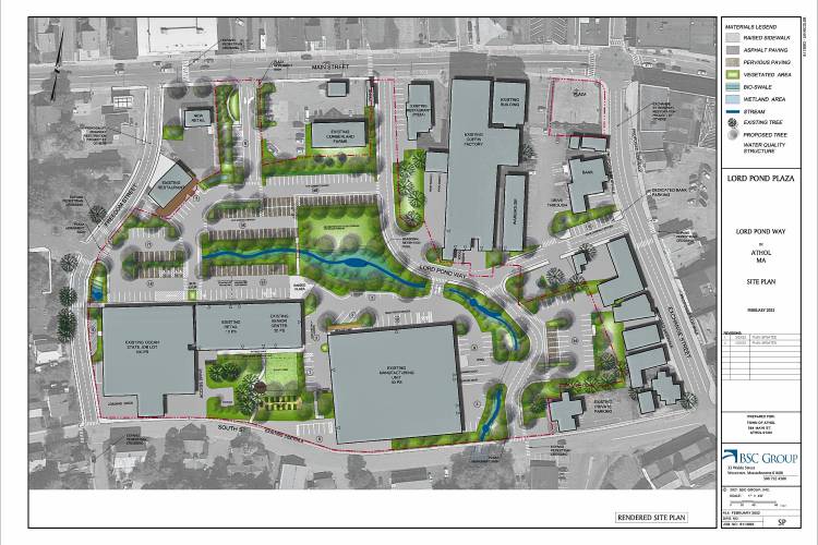 The site plan for the Greening Lord Pond Plaza project.