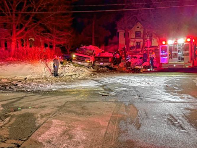 A 35-year-old West Springfield man was taken by helicopter to Baystate Medical Center in Springfield on Wednesday night after he crashed a stolen black Chevrolet Silverado, resulting in severe injuries.