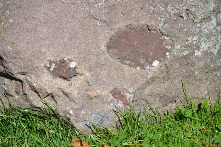 Jurassic armored mud balls consist of dark, lithified shale surrounded by pebbles. Richard Little, professor emeritus at Greenfield Community College, is seeking support in his ongoing effort to have Jurassic armored mud balls classified as the state’s “official sedimentary structure.” Jurassic armored mud balls consist of dark, lithified shale surrounded by pebbles. Richard Little, professor emeritus at Greenfield Community College, is seeking support in his ongoing effort to have Jurassic armored mud balls classified as the state’s “official sedimentary structure.”