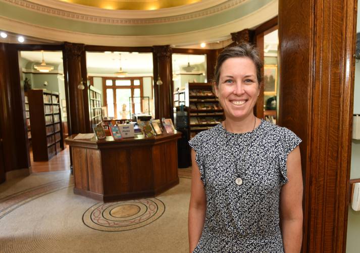 Griswold Memorial Library Director Chelsea Jordan-Makely, pictured in 2022, says the library’s receipt of a 2024 National Medal for Museum and Library Service represents “a historic win for a historic library.” Griswold Memorial Library Director Chelsea Jordan-Makely, pictured in 2022, says the library’s receipt of a 2024 National Medal for Museum and Library Service represents “a historic win for a historic library.”