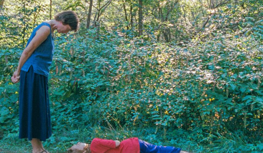 Drama queen: Julianne Nicholson, as Janet, tries to reason with her 11-year-old daughter, Lacy (Zoe Ziegler), who’s going through some changes in “Janet Planet,” the debut film of Amherst native and acclaimed playwright Annie Baker.