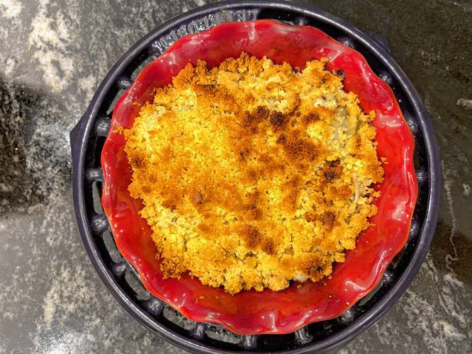 Scalloped oysters, a dish made by Becky Baxter Clark’s great-aunt Betty, a Christmas Eve tradition in her family. 