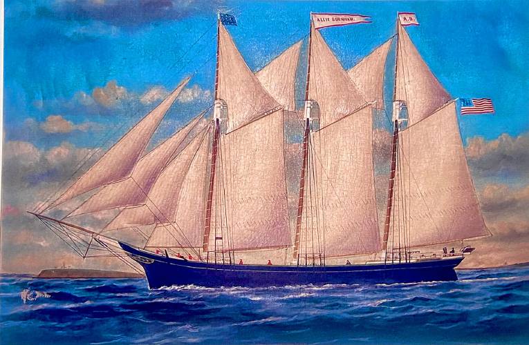 The Allie Burnham, owned by Becky Baxter Clark’s great-grandfather George H. Baxter, who lived in West Dennis.