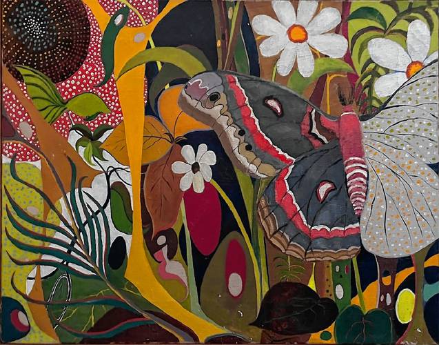 “Some of Peter’s work is very complicated, some very simple,” said Kevin Redman, co-curator of an upcoming exhibit of Peter Ruhf’s work in Greenfield. “There’s lots of color, lots of imagined life, animals, and plants.” The exhibit will showcase oil paintings, prints, drawings, and ceramic pieces.