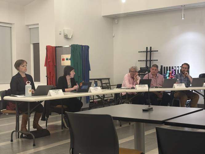 Greenfield City Council members debate a series of housing zoning amendments at a special meeting Thursday night.