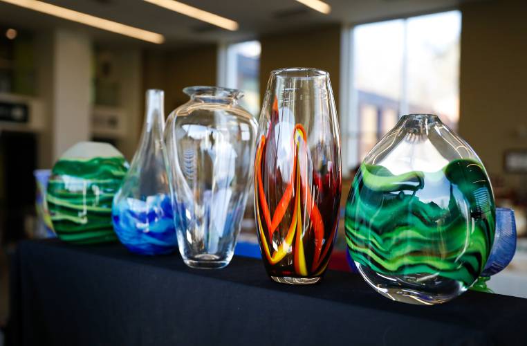 Glass sculptures by Taylor Litchfield, pictured at a previous Artspace Market. The event, now in its 45th year, will be held Saturday, April 6, from 10 a.m. to 3 p.m. at Greenfield High School. Glass sculptures by Taylor Litchfield, pictured at a previous Artspace Market. The event, now in its 45th year, will be held Saturday, April 6, from 10 a.m. to 3 p.m. at Greenfield High School.