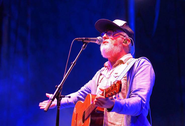 Cake front man John McCrea plays the Main Stage Friday night at the Green River Festival at the Franklin County Fairgrounds.