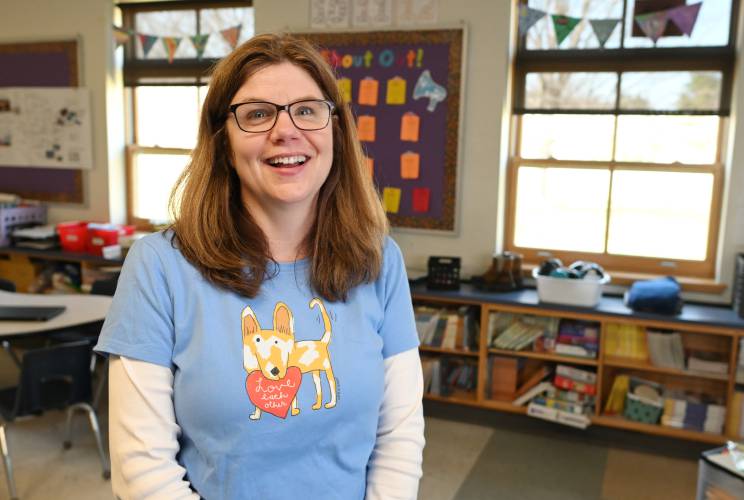 Jodie Fraser in her Sunderland Elementary School classroom. Jodie Fraser in her Sunderland Elementary School classroom.