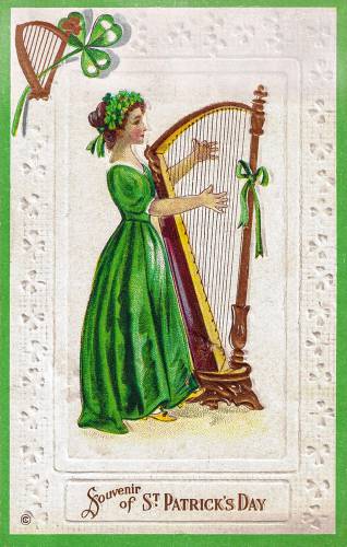 A vintage postcard celebrating Saint Patrick’s Day.