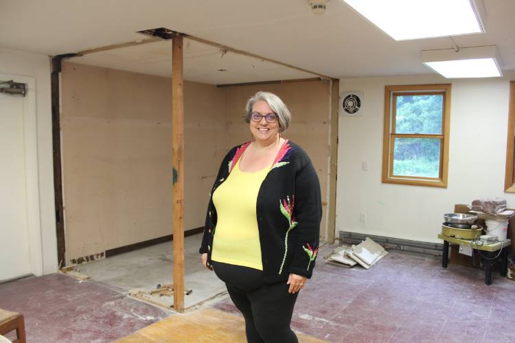 Artspace Operations Manager Jillian Henry shows off what will be the Artspace clay studio